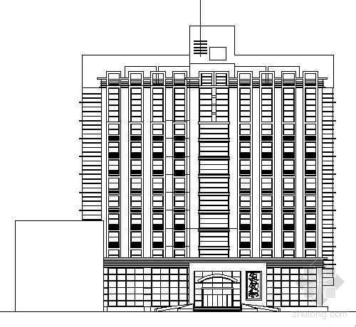 一层读书室建筑效果图资料下载-[安徽]某十一层宾馆建筑方案（含效果图）