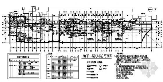 人防工程门窗施工方案资料下载-某住宅楼的地下人防工程建筑施工图