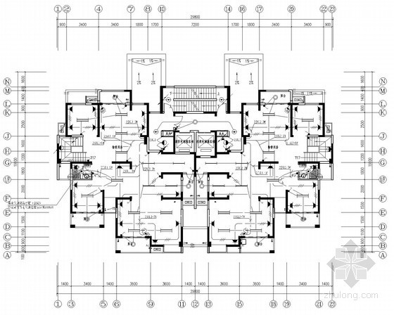 网络布线cad图资料下载-[安徽]32层剪力墙结构住宅楼全套电气施工图纸