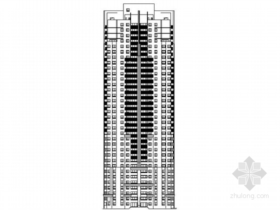 高层一梯八户施工图资料下载-[上海]某三十四层一核八户住宅楼建筑施工图