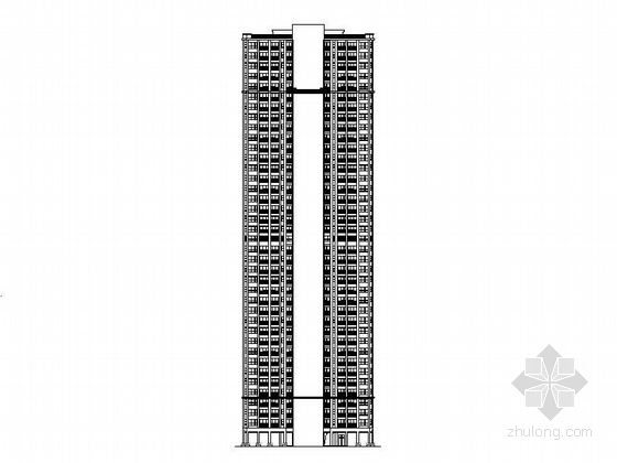成都住宅效果图资料下载-[成都]百米简欧风格高档塔式住宅小区建筑施工图（含效果图）