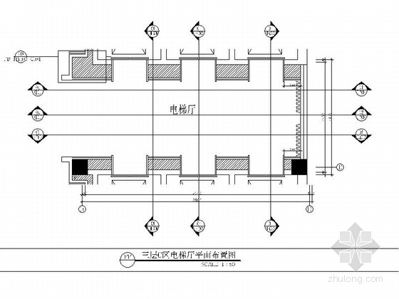 学校三层报告厅资料下载-[江苏]某酒店三层电梯厅装修图