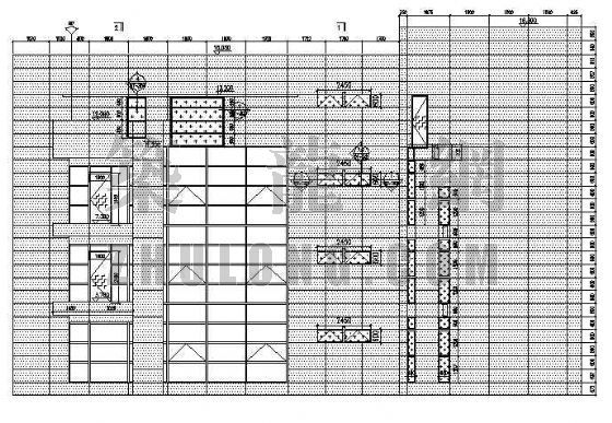 某建筑物平立剖图资料下载-某四层幕墙平立剖施工图