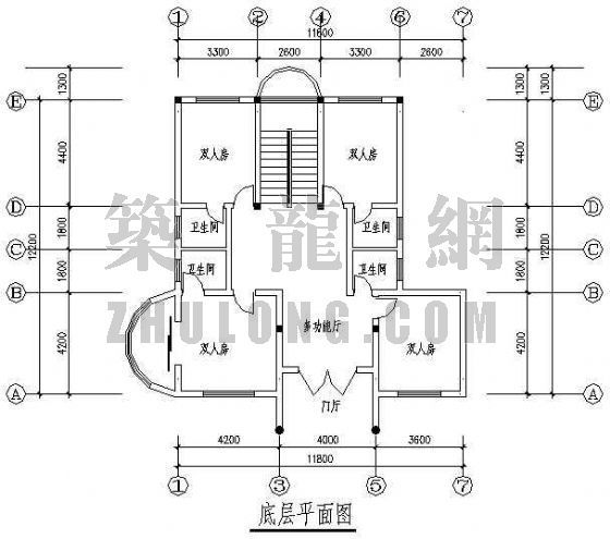 降水设计平面图资料下载-别墅平面图