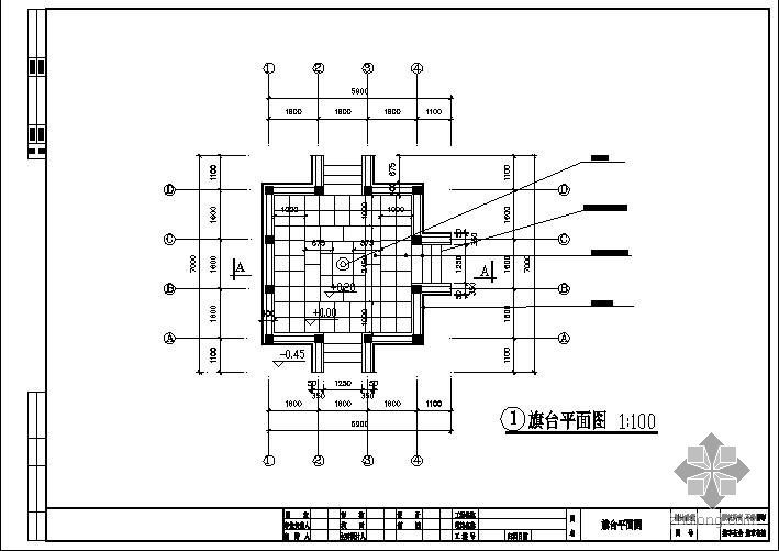 三旗升旗台资料下载-某升旗台施工大样图