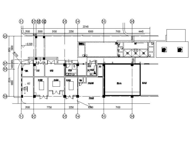 某市人民医院污水处理工程施工图（CAD,14张）-管道平面布置图