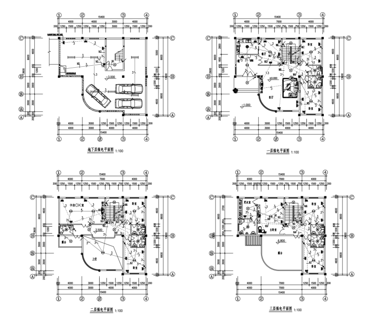 欧式新农村3层独栋别墅建筑设计施工图（含全套CAD图纸）-屏幕快照 2019-01-09 上午9.49.44