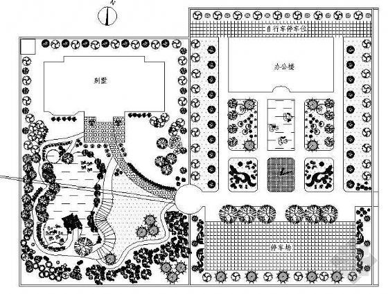 公园规划设计图纸排版资料下载-某公司绿地规划设计图纸