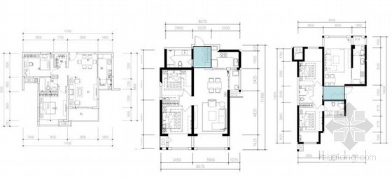 房地产项目精装修户型设计要点（上篇 全部图片说明）ppt 共185页-小户型对比 