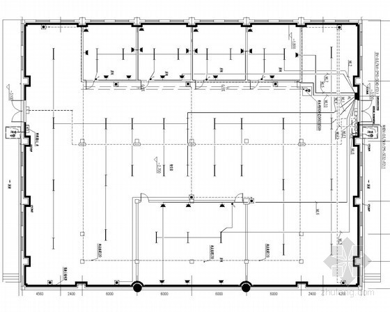 [湖南]省重点中学改造项目电施图20张（多功能厅 体育馆 教学楼）-架空层照明插座平面图 