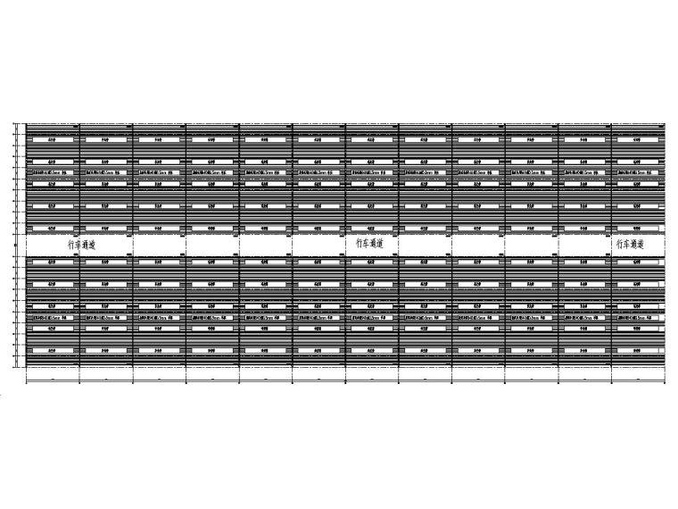 简易棚钢结构施工图资料下载-原料仓库简易棚110x288x7m钢结构图