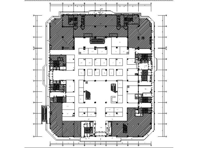 商场地面布置图资料下载-[山东]现代气派高端大型商场室内设计施工图（含效果图）