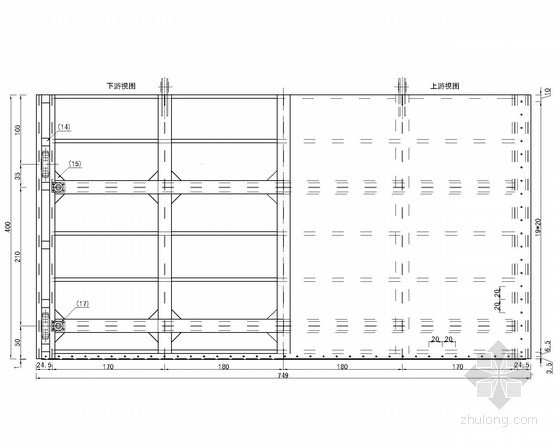 中型水闸钢闸门图纸资料下载-[沈阳]水库钢闸门设计图纸