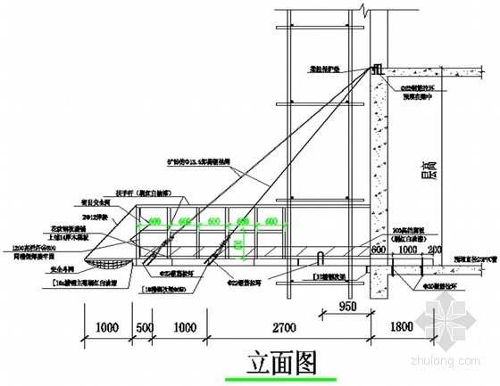 悬挑钢平台示意图资料下载-[河南]商业广场落地式、悬挑卸料平台施工方案（图）