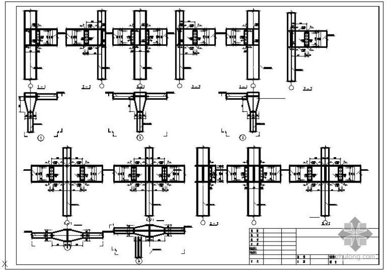 托柱框架梁资料下载-某钢框架梁柱节点构造详图