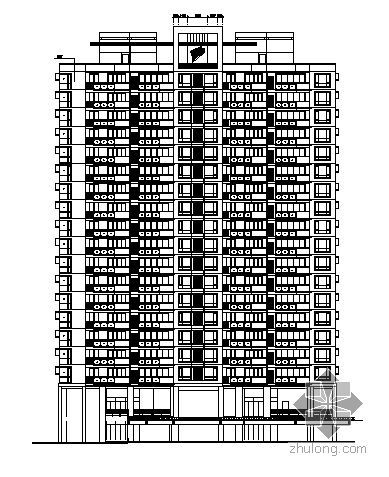 豪方现代豪园资料下载-湖滨某豪园二期B-07栋住宅楼建筑施工图