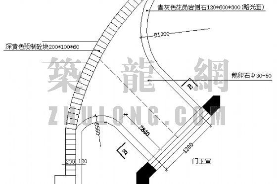 入口处铺装资料下载-某入口处铺装施工详图