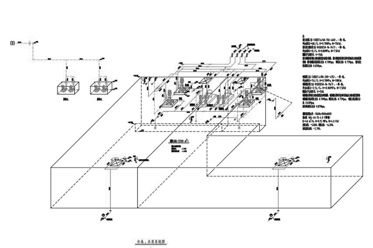 上海捷锐装配厂房给排水施工图（喷淋、消火栓）-水池、水泵系统图