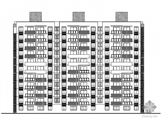 某十一层板式住宅楼建筑资料下载-[温州]某住宅区1号、6号、8号十一层板式住宅楼建筑施工图
