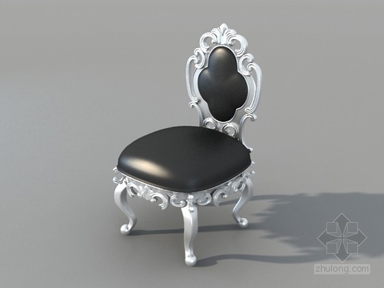 新中式沙发椅子组合3d模型资料下载-新巴洛克椅子3d模型下载