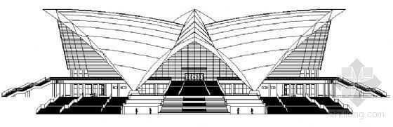 韩国足球体育馆及Su资料下载-[上海]某篮球体育馆建筑方案图
