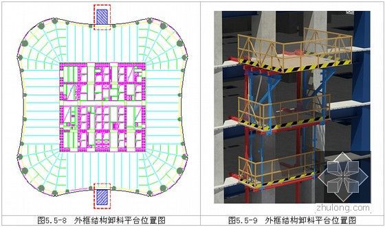 [天津]地标性超高层建筑垂直运输方案（A3版式 56页）-外框结构卸料平台