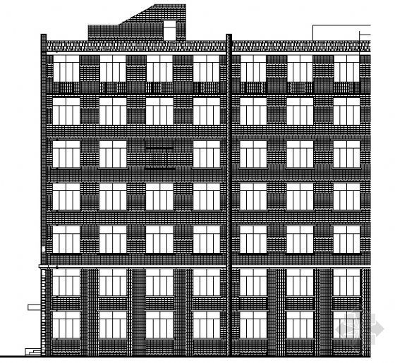 三四层高楼建筑图资料下载-七层学生公寓建筑图