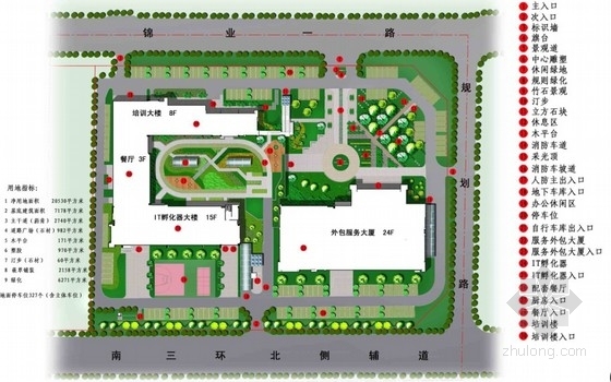 高新科技广场售楼部资料下载-[西安]高新科技园区示范基地室外景观设计方案