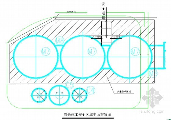 筒仓结构计算书资料下载-[湖北]热电厂筒仓上部结构脚手架施工方案（双排落地式脚手架）