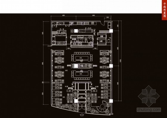 古典中式室内cad资料下载-某新中式古典餐厅室内设计方案图