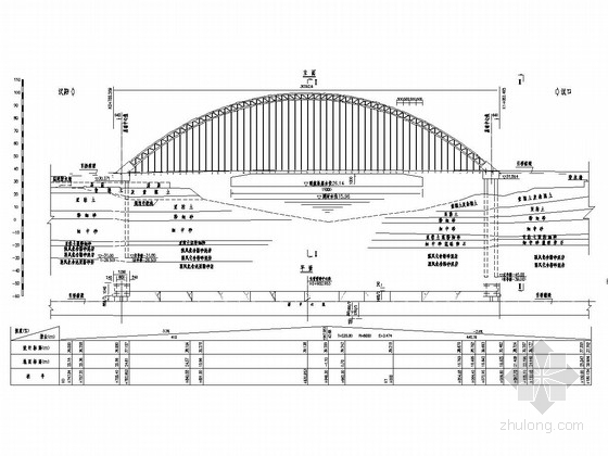 150m上承式拱桥施工图资料下载-302米跨径系杆拱桥全套施工图（123张）