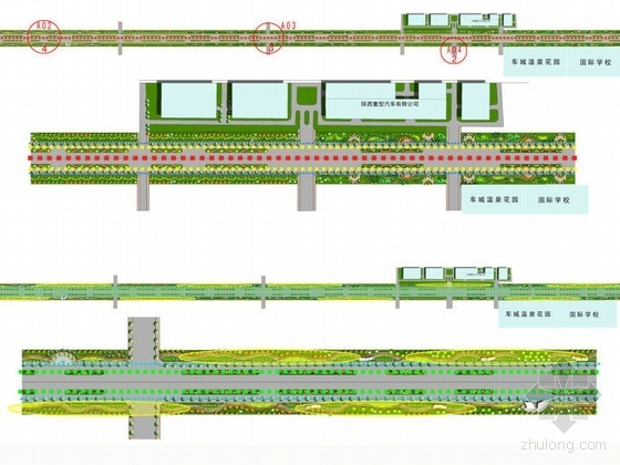 su工业园景观模型资料下载-陕西某工业园景观大道设计方案