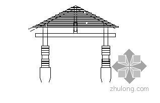 四角景观图详细施工图资料下载-四角亭施工图
