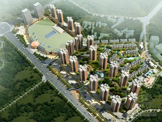 高层住宅区规划方案资料下载-[重庆]artdeco风格高层住宅区规划设计方案文本