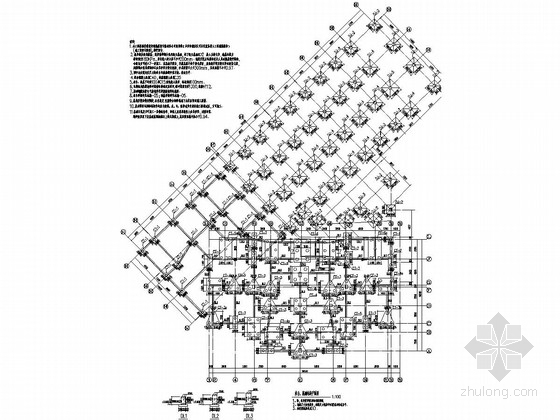 多层底商住宅平面图资料下载-[阜南]17层框架剪力墙结构高层住宅结构图（两层底商裙房）