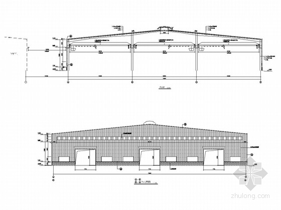 单层门式钢架图纸资料下载-[广西]单层门式钢架厂房结构施工图(含建筑)