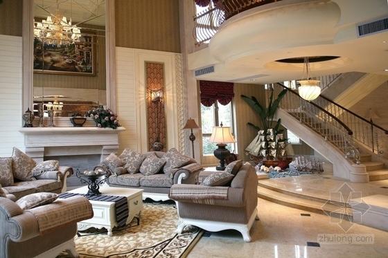 美式新古典别墅室内设计施工图（含实景照片） 效果图