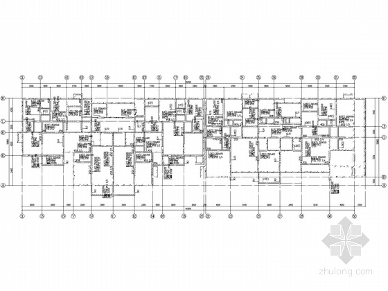 18层剪力墙住宅结构施工图(素混凝土刚性复合地基)-梁配筋图