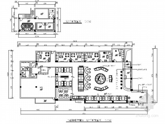 两层咖啡厅CAD施工图资料下载-[原创]武汉迷幻炫酷主题咖啡厅施工图