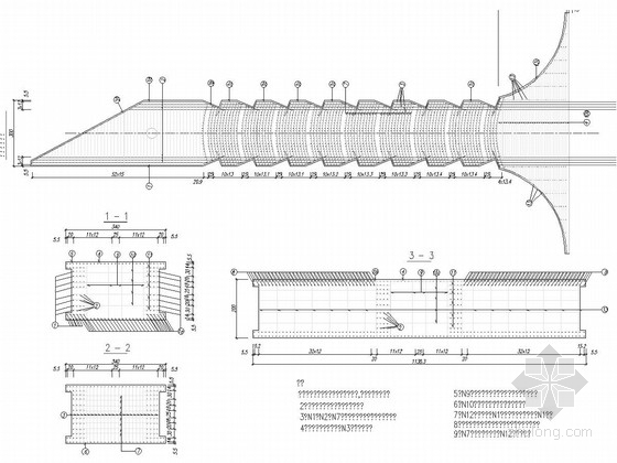 [安徽]20米宽独塔斜拉桥图纸145张（单箱三室变截面箱梁）-索塔钢筋构造图 