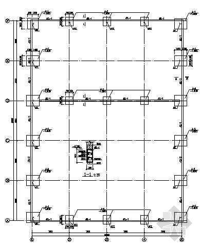 60m轻钢结构图纸资料下载-某钢结构库房结构图纸