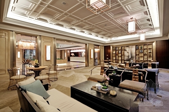 [浙江]豪华现代中式风格售楼处室内装修施工图（含高清实景图）实景图