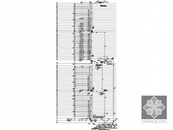 [深圳]68层超高层大厦及其附楼给排水全套图纸（大空间智能灭火 超细干粉灭火）-主楼自动喷淋、大空间智能灭火系统原理图