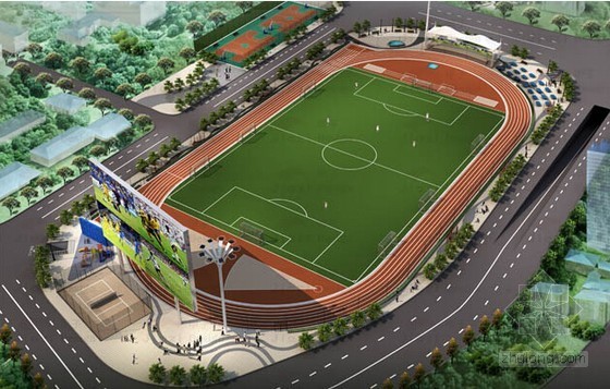 塑胶足球场CAD资料下载-[广东]2015年小学运动场改造工程预算书(附施工图纸)