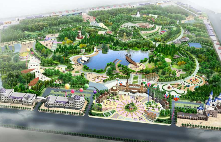 湿地极限运动公园资料下载-[内蒙古]包头乐园游乐场公园景观规划设计方案文本