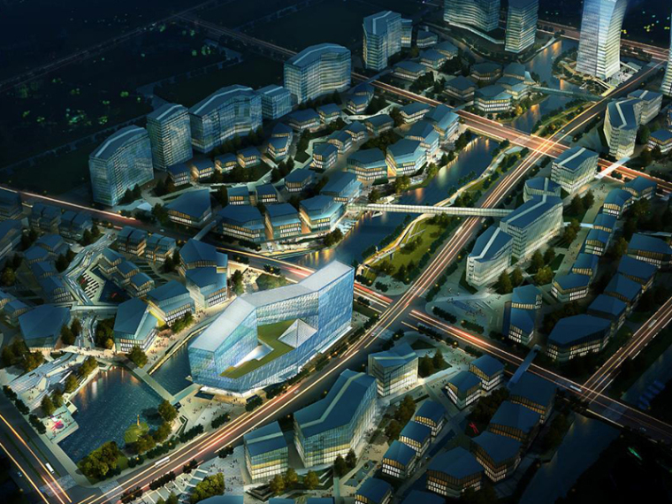 产业园区规划方案设计资料下载-上海国际金融科技服务中心规划方案（加拿大事务所设计）