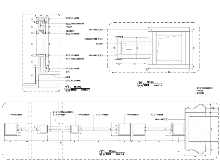 某饭庄混搭风格CAD（含效果图）-剖面图