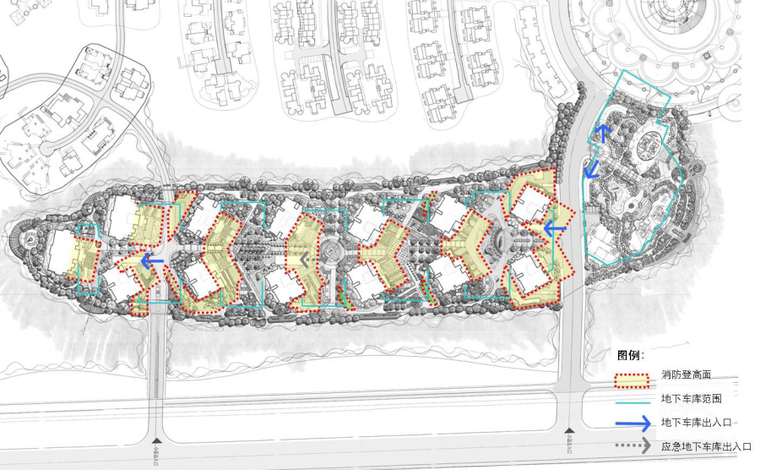 天津高层住宅去景观规划设计方案-地下车库分析图