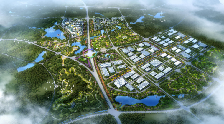 绿色建筑的设计方案资料下载-义乌市绿色动力小镇规划设计方案