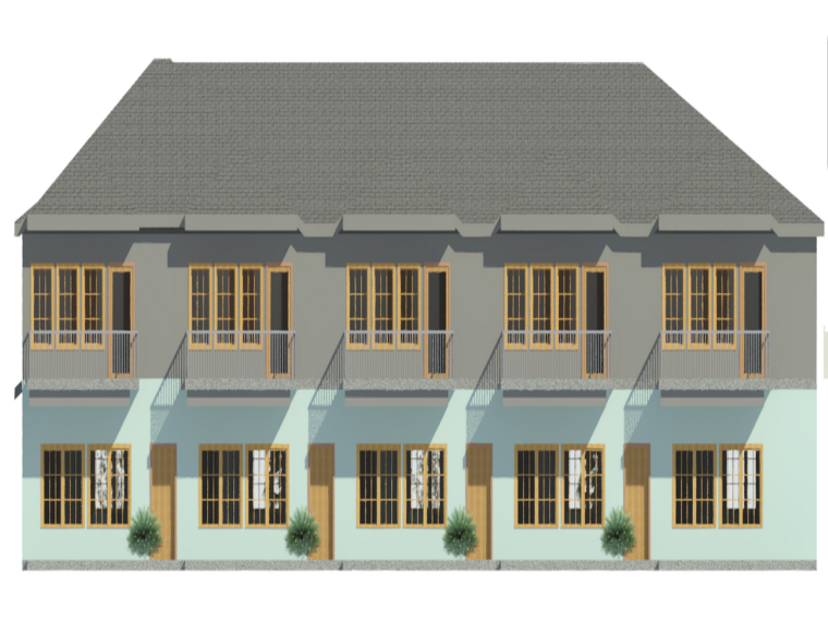revit建模小别墅资料下载-BIM模型-revit模型-国外小公寓（14.6MB）
